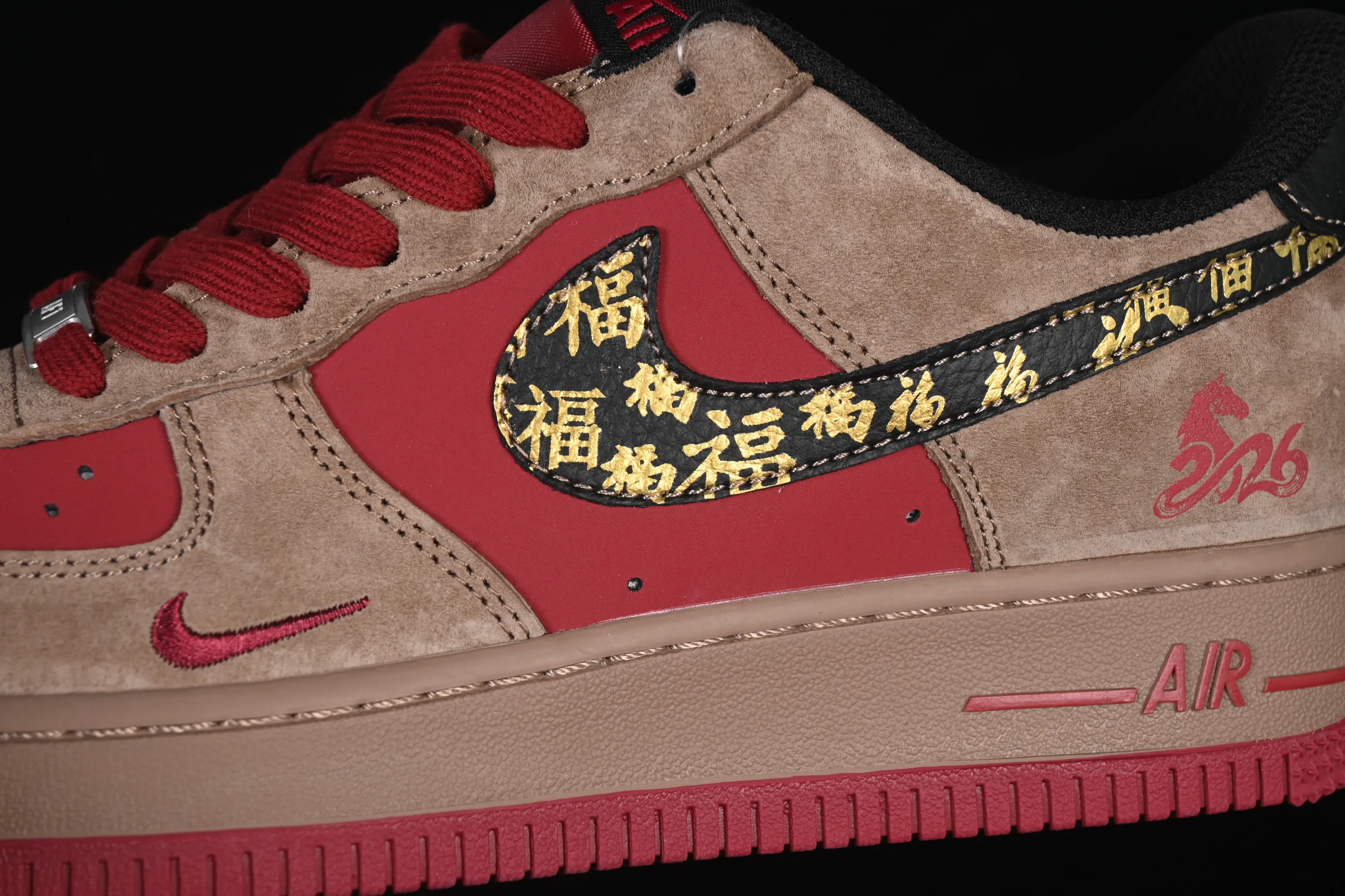 All categories Nk Air Force 1 Air Force series Nk Air Force 1 Low Air Force low-top Nike Air Force 1'07 Low Year of the Horse limited edition red suede Air Force 1 low-top casual sneakers XD0028-009